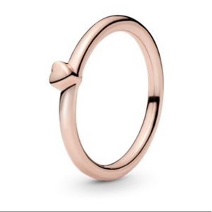 Pandora rose gold heart ring size 8